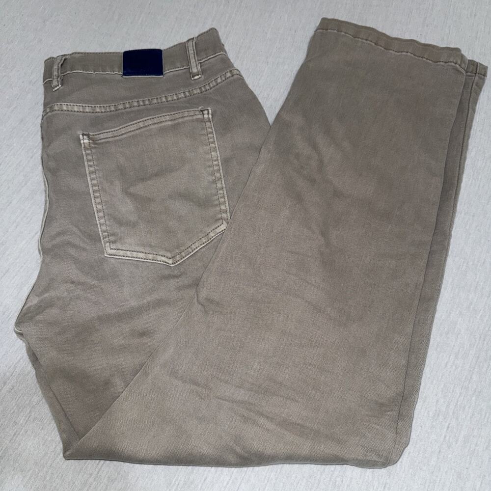 Mugsy Jeans Mens 36x30 Beige/Gray/Tan Bucks Casual Preppy Stretch Pants